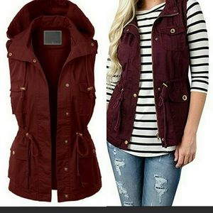 Utility military vest - WINE